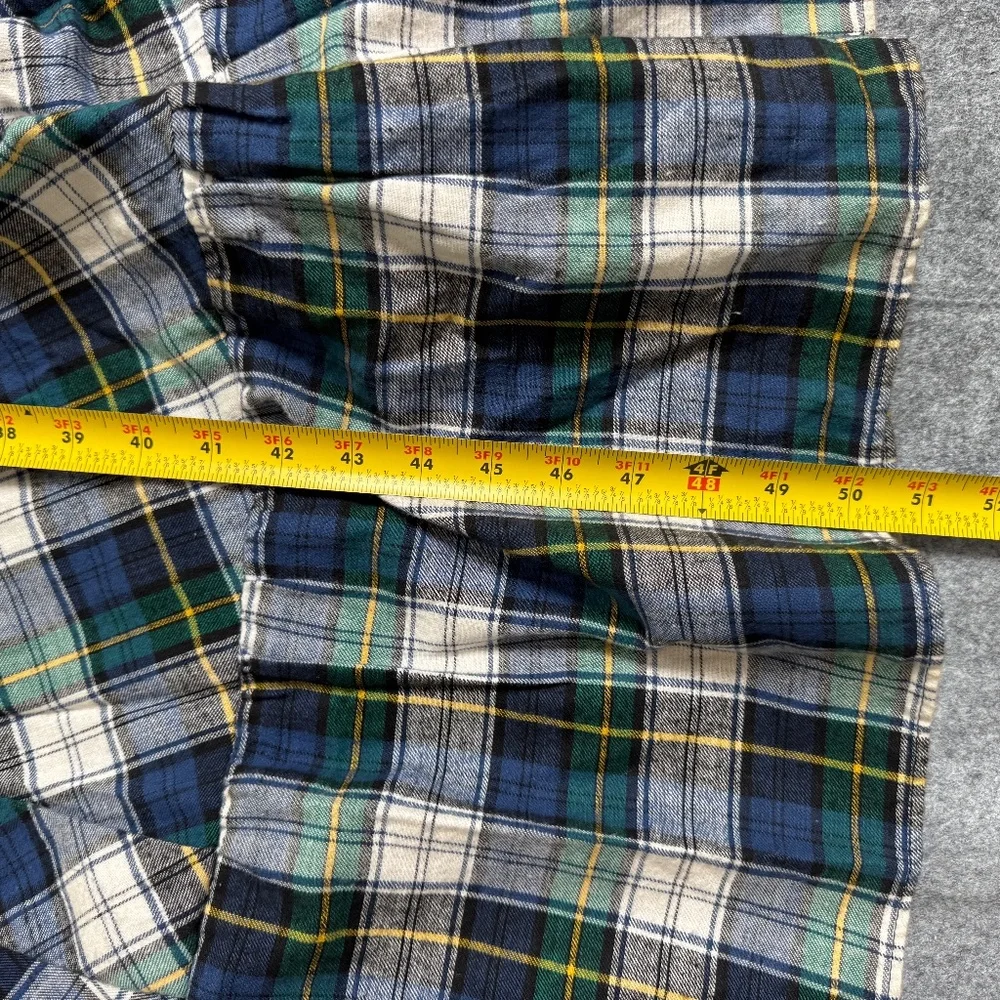 Vtg 70s “Denise Are Here!” Plaid Flannel Maxi Dress Sz 7/8 Retro Cottagecore